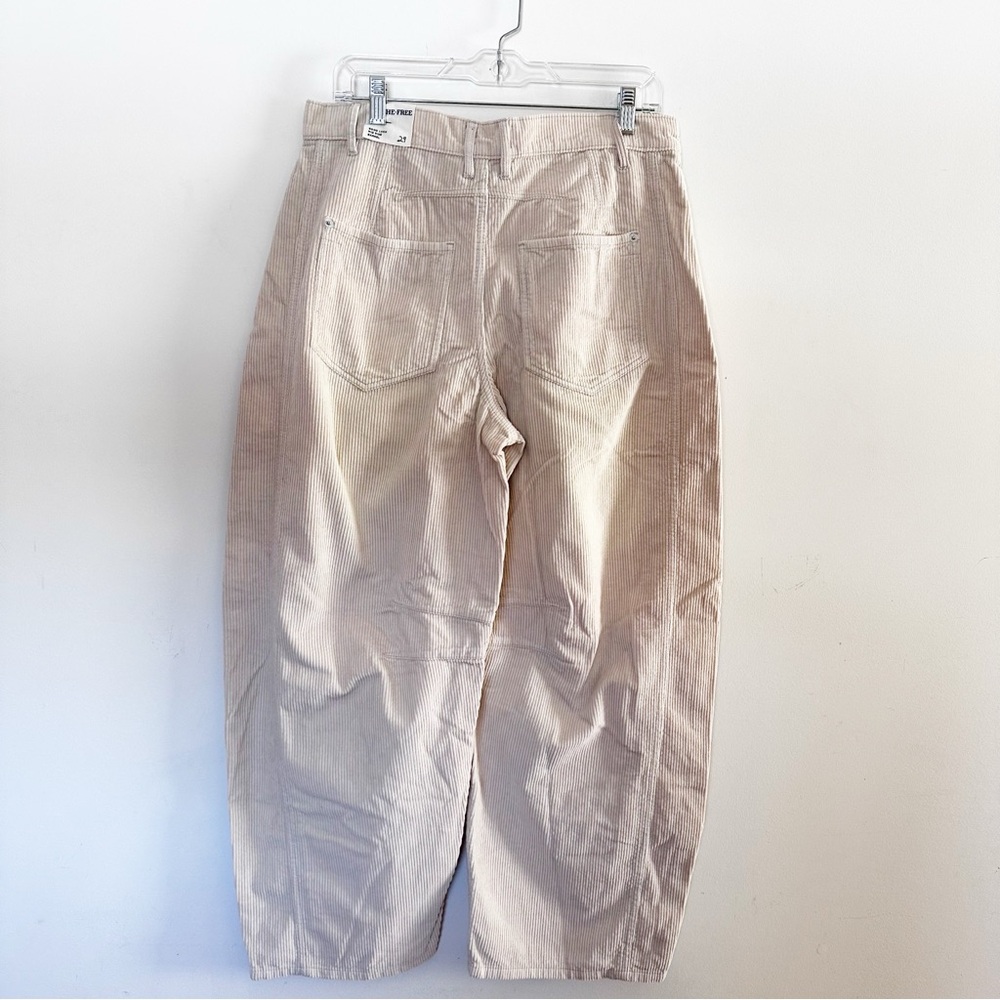 Free People We The Free Good Luck Mid-Rise Cord Barrel Jeans - Picture 4 of 6